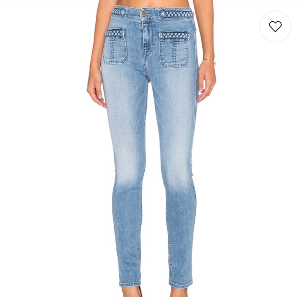 7 for All Mankind Braided Skinny in Light Hue